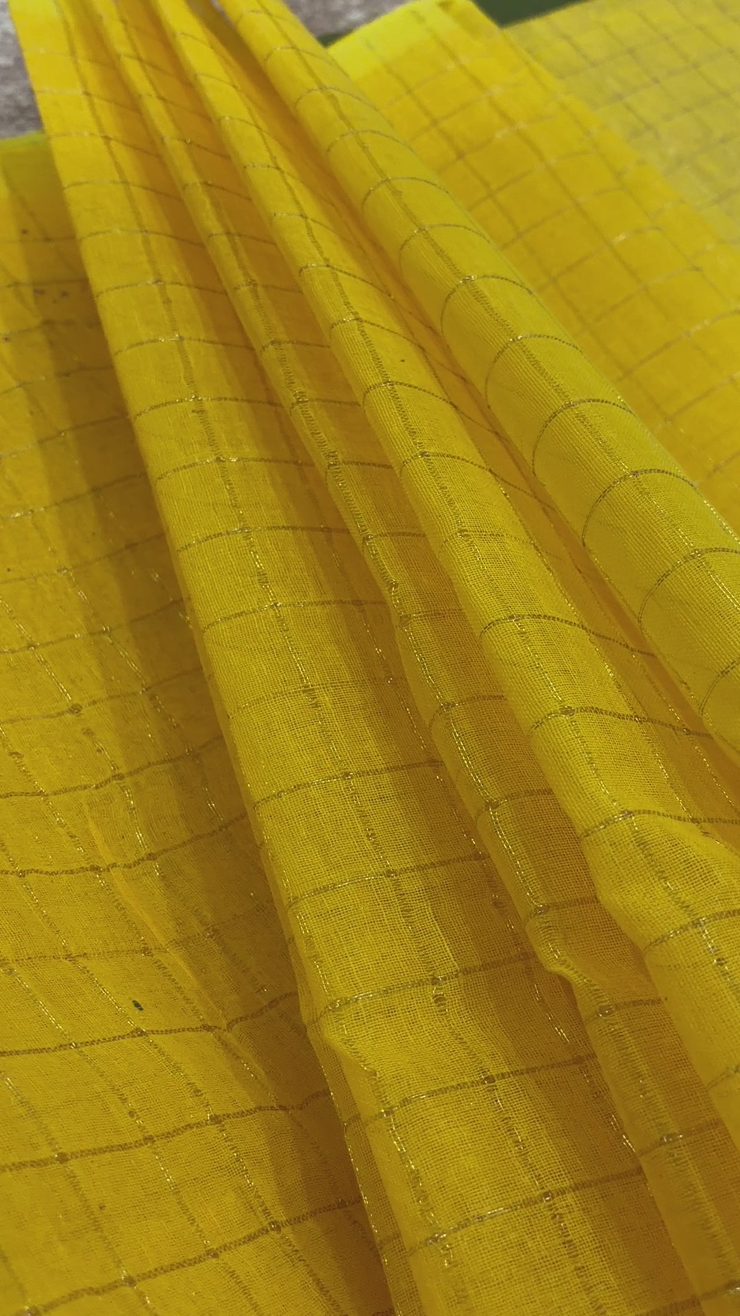 Yellow Handcrafted Madhubani Cut Saree